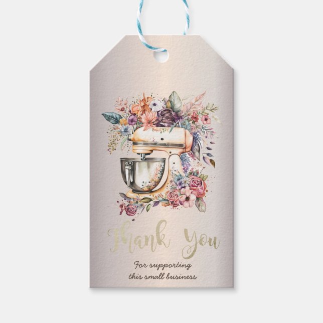 Etiqueta Para Presente Padaria Floral Mixer (Frente)