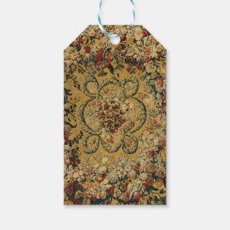 Etiqueta Para Presente Padrão Colorido de Tapete Floral Vintage