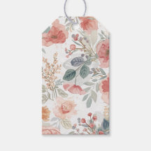 Padrão de Aquarela Floral Jardim de Coral Rosado