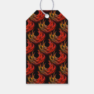 Etiqueta Para Presente Padrão de Arte Abstrata Boho Moderno Elegante #503