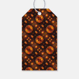 Etiqueta Para Presente Padrão de Arte Abstrata Boho Moderno Elegante Dour
