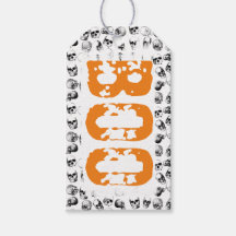 Padrão de Caveira de Bolinho Laranja Halloween Spo