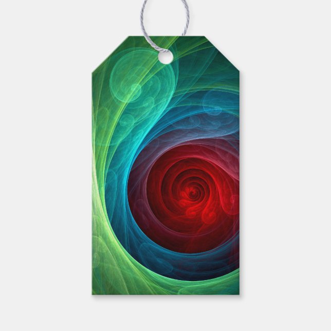 Etiqueta Para Presente Padrão de cor de Abstrato de arte flexível de temp (Frente)