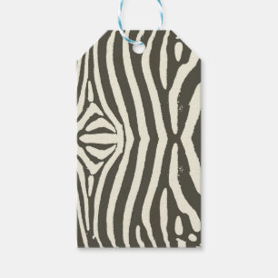 Etiqueta Para Presente Padrão de Estampa Animal de Listra de Zebra Modern