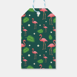 Etiqueta Para Presente Padrão de Flamingo Tropical