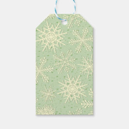 Etiqueta Para Presente Padrão de flocos de neve