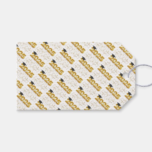 Etiqueta Para Presente Padrão de graduação do Celebratory 2025 (Frente (horizontal))