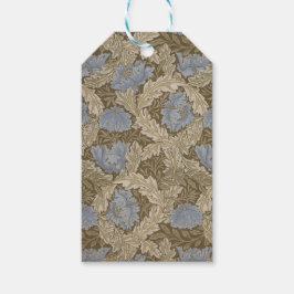 Etiqueta Para Presente Padrão de Grinalda Azul (por William Morris)
