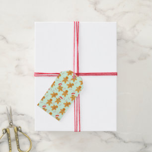Etiqueta Para Presente Padrão de Homens do Gingerpão
