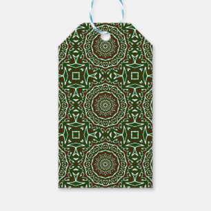 Etiqueta Para Presente Padrão de Natal do Ornamentado 2