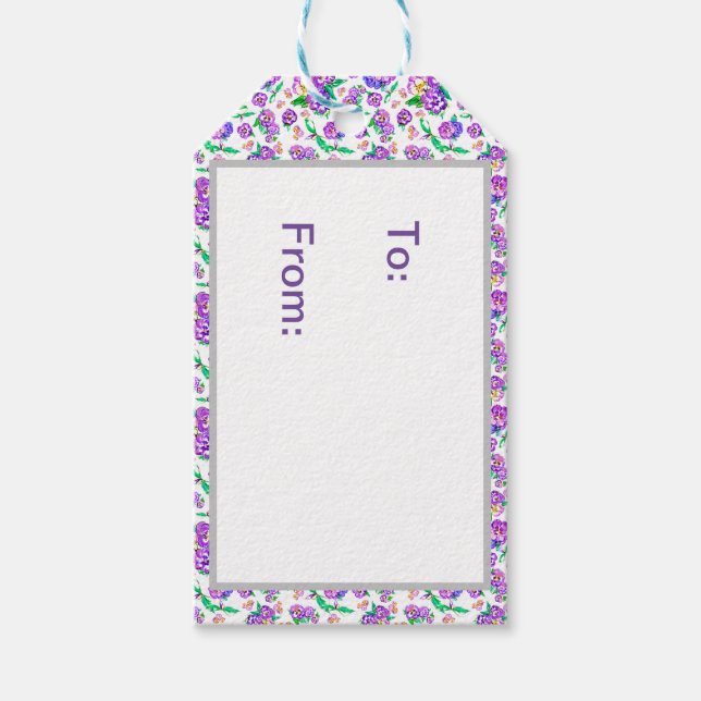 Etiqueta Para Presente Padrão de Painéis (Frente)