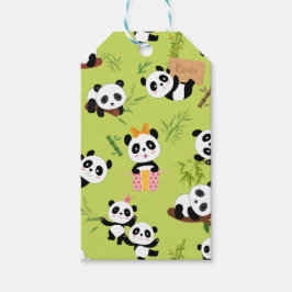 Etiqueta Para Presente Padrão de Panda 3