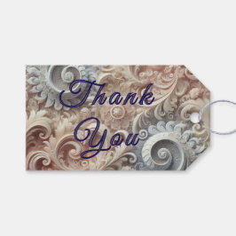 Etiqueta Para Presente Padrão de rendas de Pastel de gradiente elegante