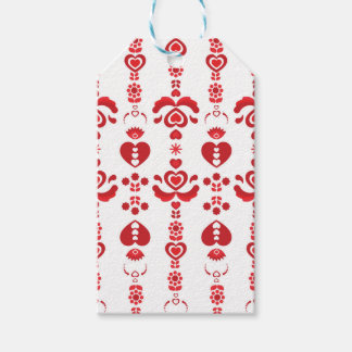 Etiqueta Para Presente Padrão de Rosemaling Moderno do Natal escandinavo