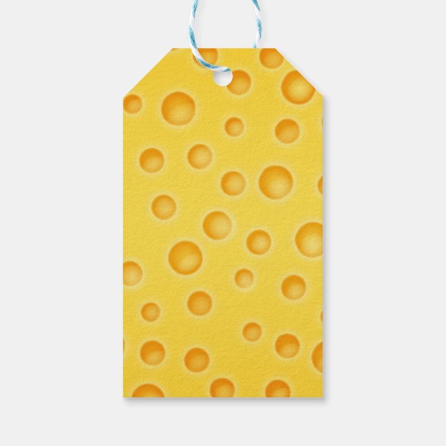 Etiqueta Para Presente Padrão de textura de queijo suíço (Verso)