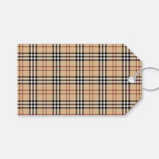 Etiqueta Para Presente Padrão Escocês Tartan