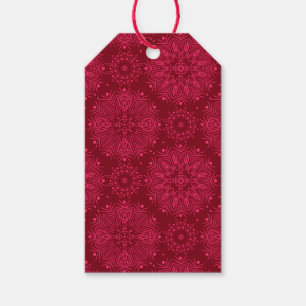 Etiqueta Para Presente Padrão festivo vermelho