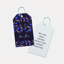 Etiqueta Para Presente Padrão Floral de Primavera 