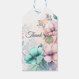 Etiqueta Para Presente Padrão floral suave