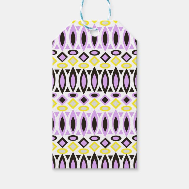 Etiqueta Para Presente Padrão tribal (Frente)