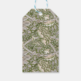 Etiqueta Para Presente : Padrão Verde Windrush de William Morris: Vintage