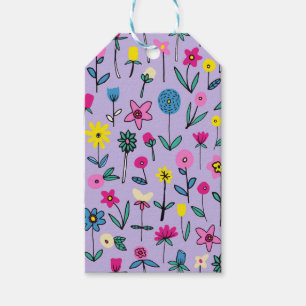 Etiqueta Para Presente Padrão Whimsical Floral Kids