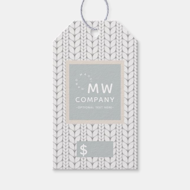 Etiqueta Para Presente Padrões de Mão Profissional Moderna Criada (Frente)