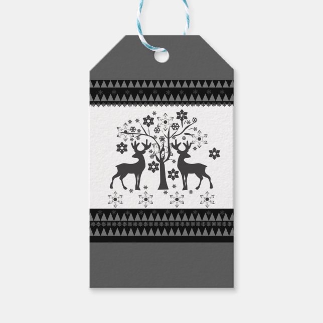 Etiqueta Para Presente Padrões de Natal (Frente)