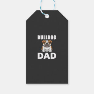 Etiqueta Para Presente Pai Bulldog Cartoon Amante de Cachorro