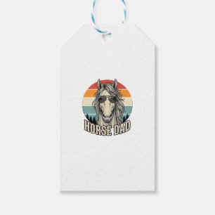Etiqueta Para Presente Pai Cavalo Desenho Vetorial de Gravação Vintage Pô