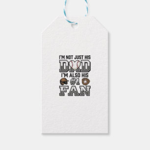 Etiqueta Para Presente Pai de Beisebol Fã Número 1 Design de Camisa Vinta