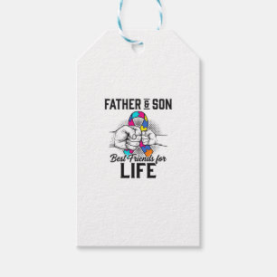 Etiqueta Para Presente Pai e Filho Melhores Amigos para a Vida Puzzle Rib