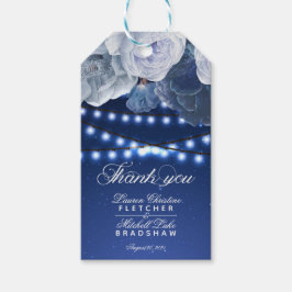 Etiqueta Para Presente Palavras-cordas Casamento Azul Obrigado