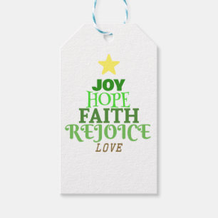 Etiqueta Para Presente Palavras de Natal Árvore de Natal