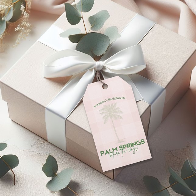 Etiqueta Para Presente Palm Primavera Bachelorette (Criador carregado)