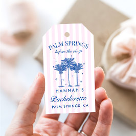 Etiqueta Para Presente Palm Springs Antes dos Anéis Azul Despedida de Sol