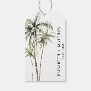 Etiqueta Para Presente Palm Tree Tropical Marca de Favor de Casamento M