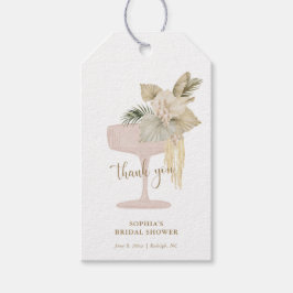 Etiqueta Para Presente Palmas e chá de panela Prosecco Obrigado