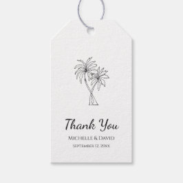 Etiqueta Para Presente Palmeiras Elegantes De Casamento Tropical