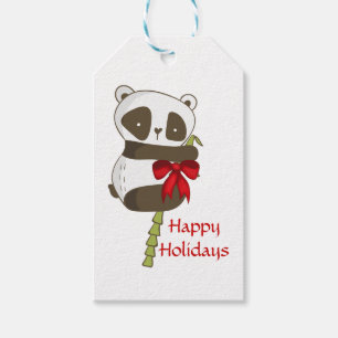 Etiqueta Para Presente Panda Feliz Natal