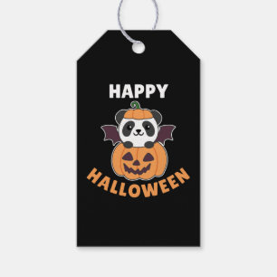 Etiqueta Para Presente Panda Happy Halloween Pumpkin Bat Costume Dag
