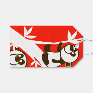 Etiqueta Para Presente Pandas de Aniversário