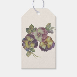 Etiqueta Para Presente Pansy Pintado À Mão
