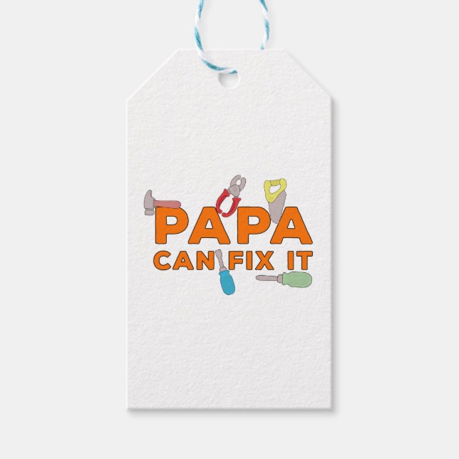 Etiqueta Para Presente Papá Consegue Corrigi-Lo (Frente)