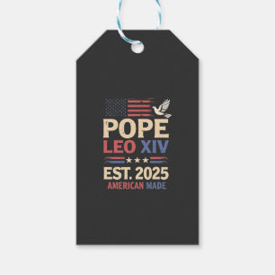 Etiqueta Para Presente Papa Leão XIV. 2025 4th of Julian USA Flag