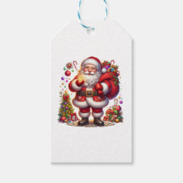 Etiqueta Para Presente Papai Noel Alegre Natal