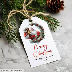 Etiqueta Para Presente Papai Noel Chic Edição de Natal Aconchegante e Mod