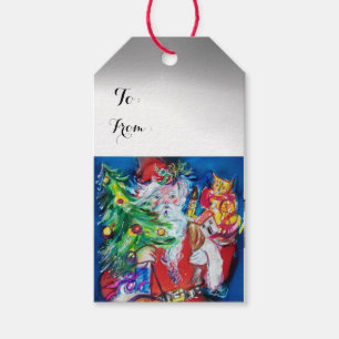 ETIQUETA PARA PRESENTE PAPAI NOEL COM ÁRVORE E PRESENTES DE NATAL