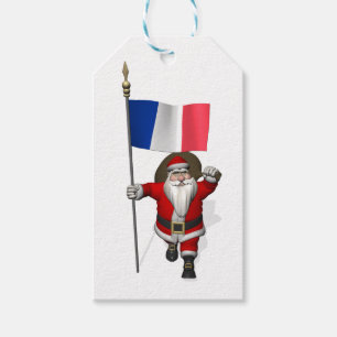 Etiqueta Para Presente Papai Noel Com Bandeira Da França