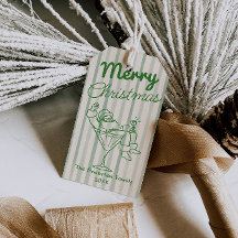 Papai Noel de Listras Verdes Desenhadas no Natal